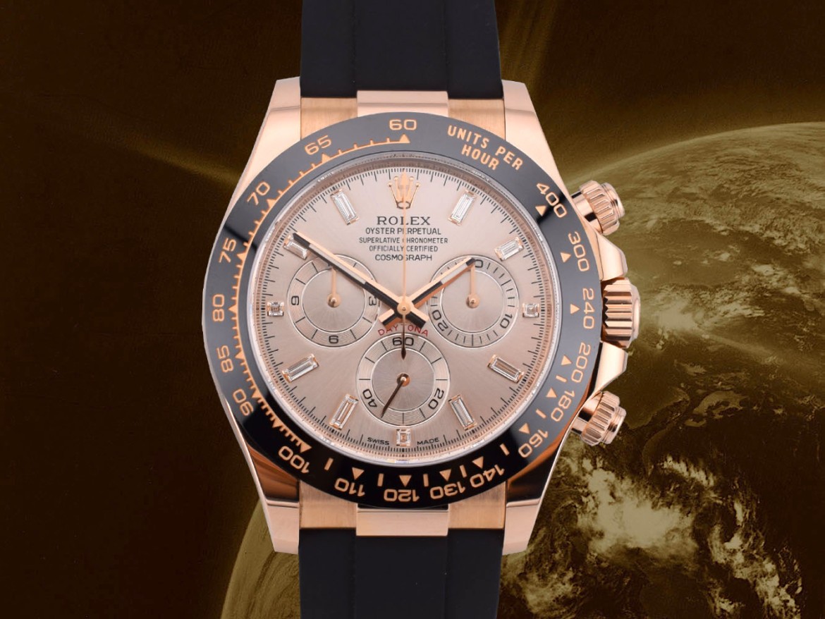 116515LN New 2023 sundust baguette - Rose Gold Oysterflex