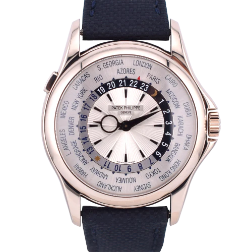 World Time  5130G White Gold Silver Dial - Like New  Full Set