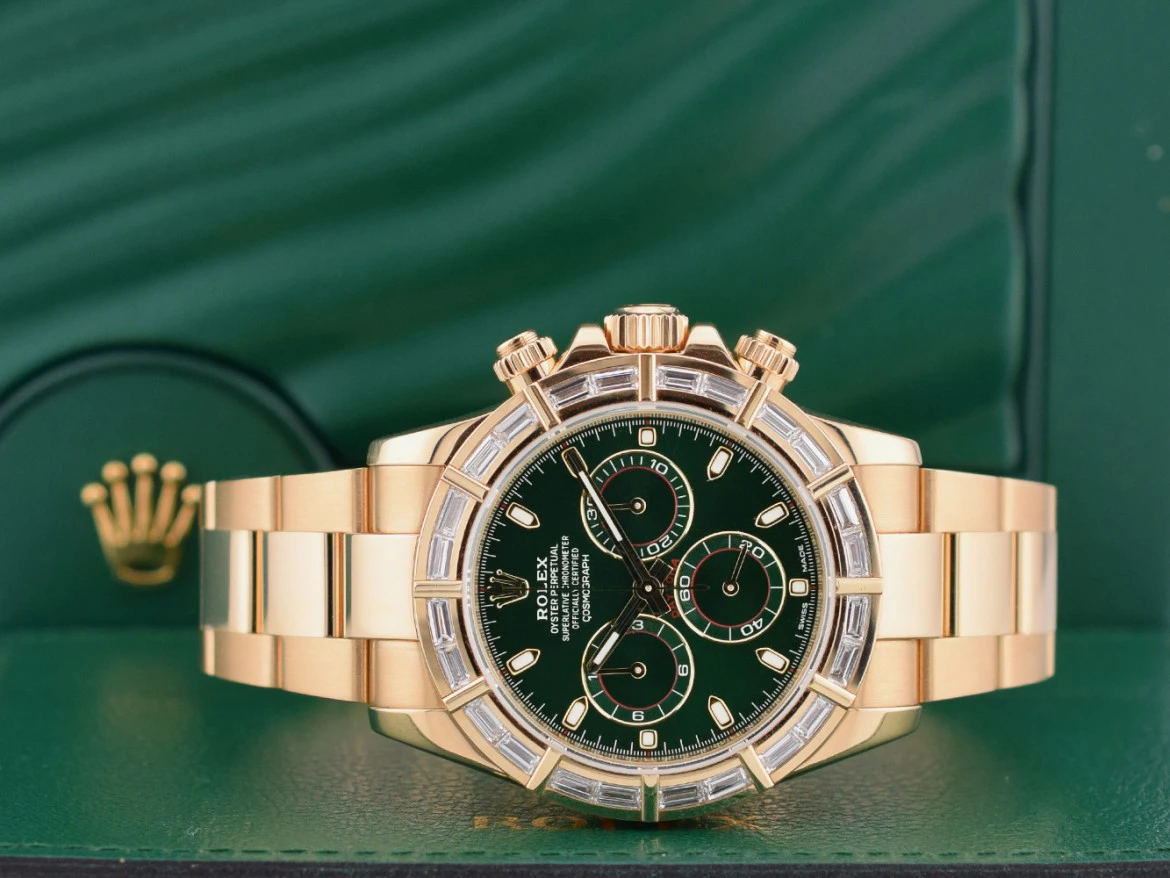 116568BR Off Catalog John Mayer Green Dial Factory Diamond Bezel