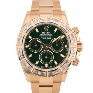 116568BR Off Catalog John Mayer Green Dial Factory Diamond Bezel
