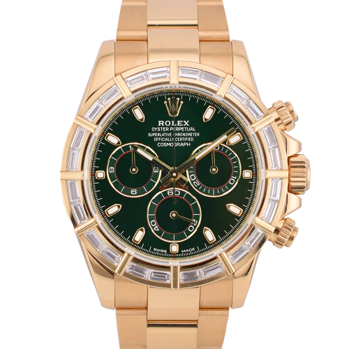 116568BR Off Catalog John Mayer Green Dial Factory Diamond Bezel