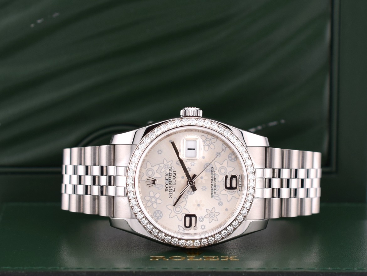 36mm ref. 116244 Original Diamond Dial/Bezel Like new