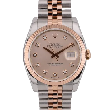 116231 Steel & Rose Gold - Pink Diamonds Dial - Full set 36mm