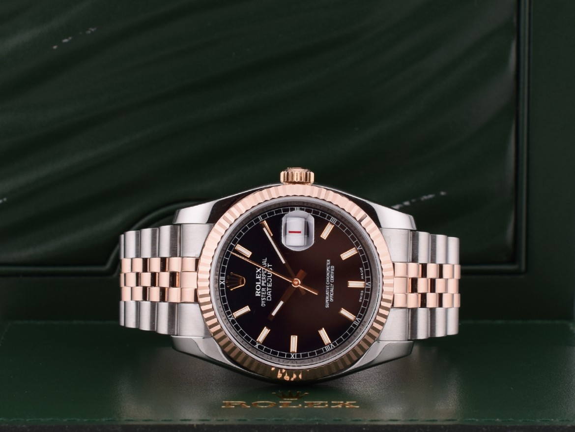 116231 Steel & Rose Gold 36mm - Black Dial - Full Set 2017