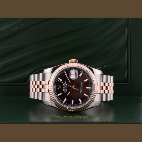 116231 Steel & Rose Gold 36mm - Black Dial - Full Set 2017