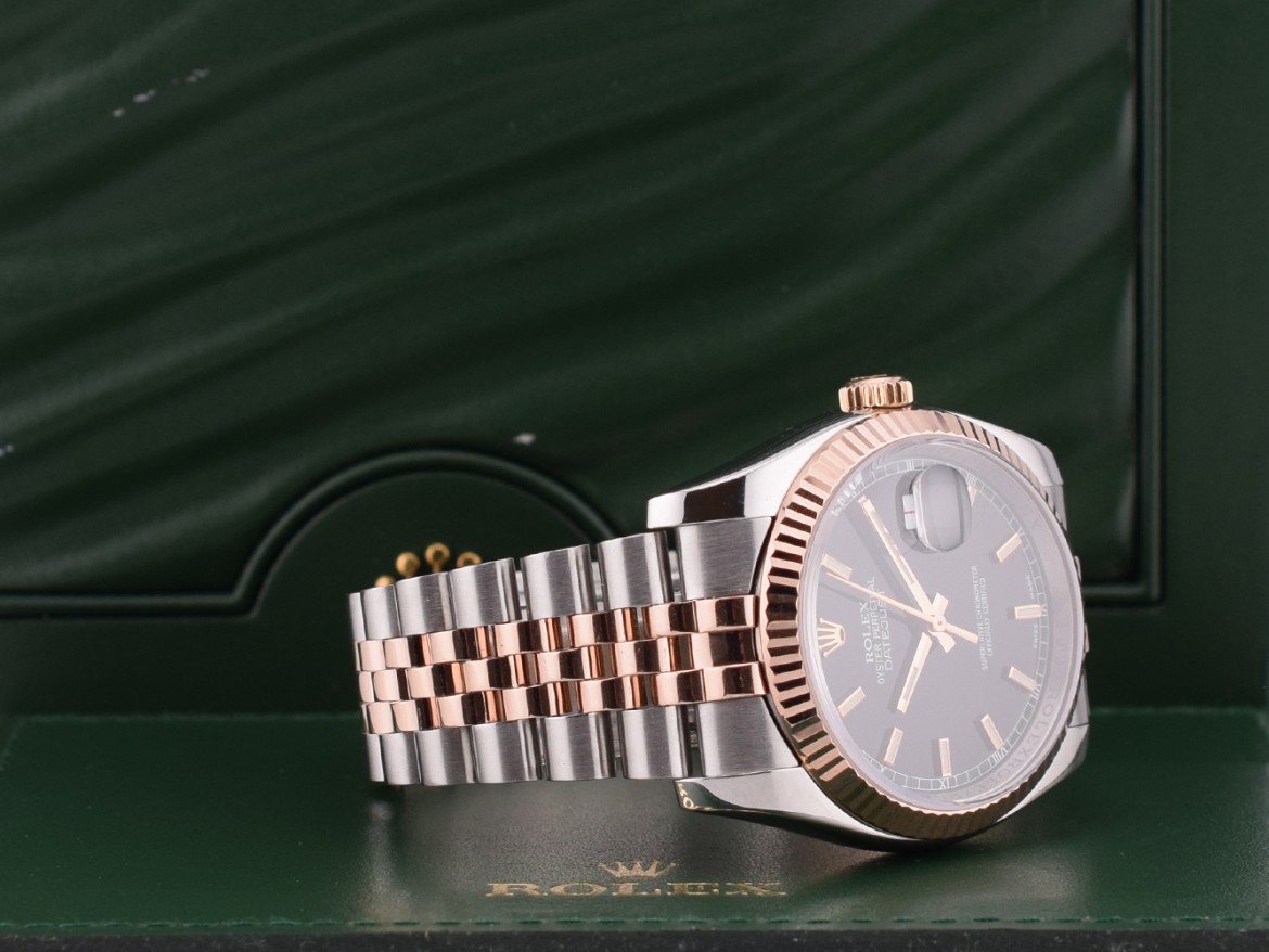 116231 Steel & Rose Gold 36mm - Black Dial - Full Set 2017