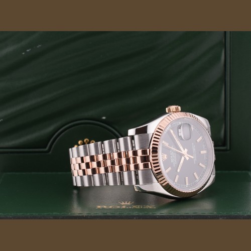 116231 Steel & Rose Gold 36mm - Black Dial - Full Set 2017