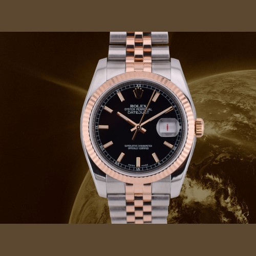 116231 Steel & Rose Gold 36mm - Black Dial - Full Set 2017