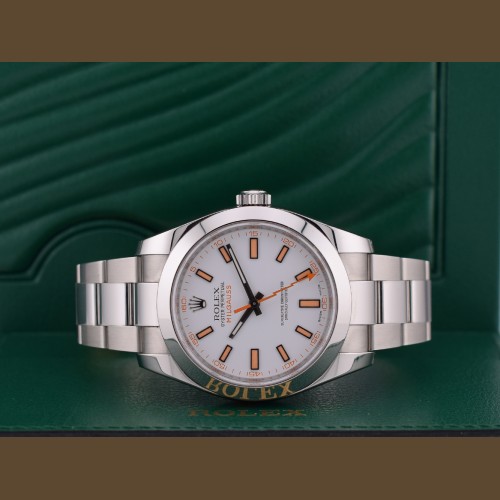 116400  white dial - Rare green card 2021 - new