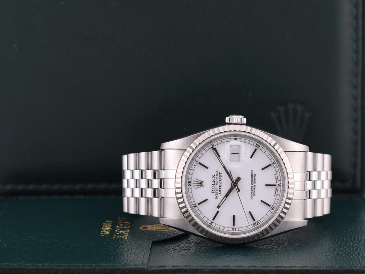 16234 36mm White Dial Box-Paper 1998