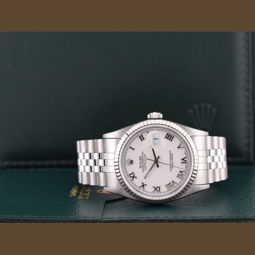 16234 36mm White Roman Dial Box-Paper 1993
