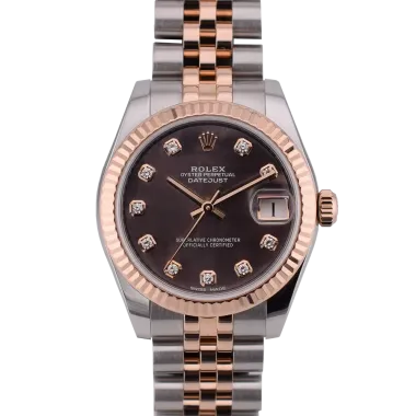 178271 Steel Rose Gold Mother Of Pearl Diamond  Dial full set 2017