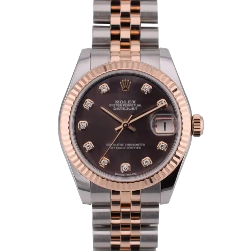 178271 Steel Rose Gold Mother Of Pearl Diamond  Dial full set 2017